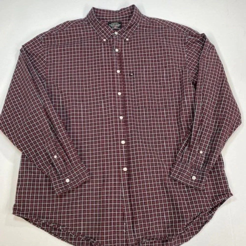 Ralph Lauren Jeans Company Plaid Button Down‎ Shirt Men's 2XL Cotton Long Sleeve